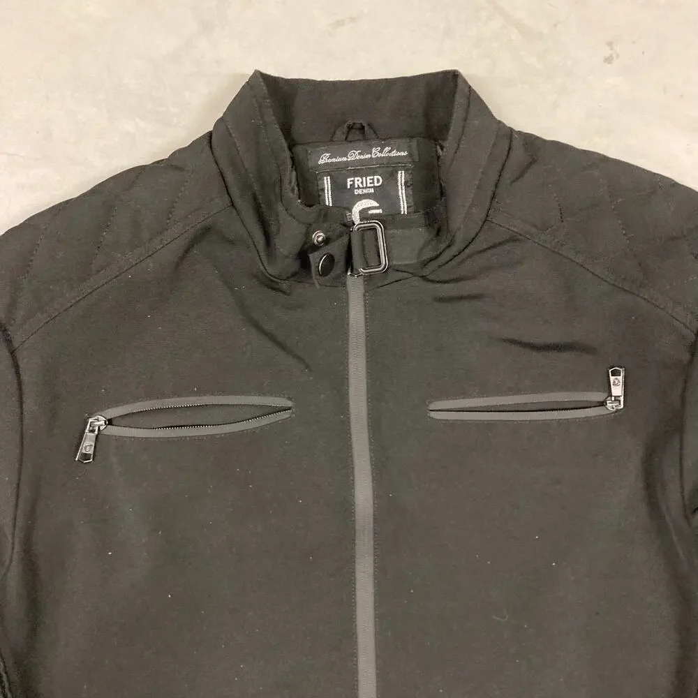 vintage y2k slim moto jacket